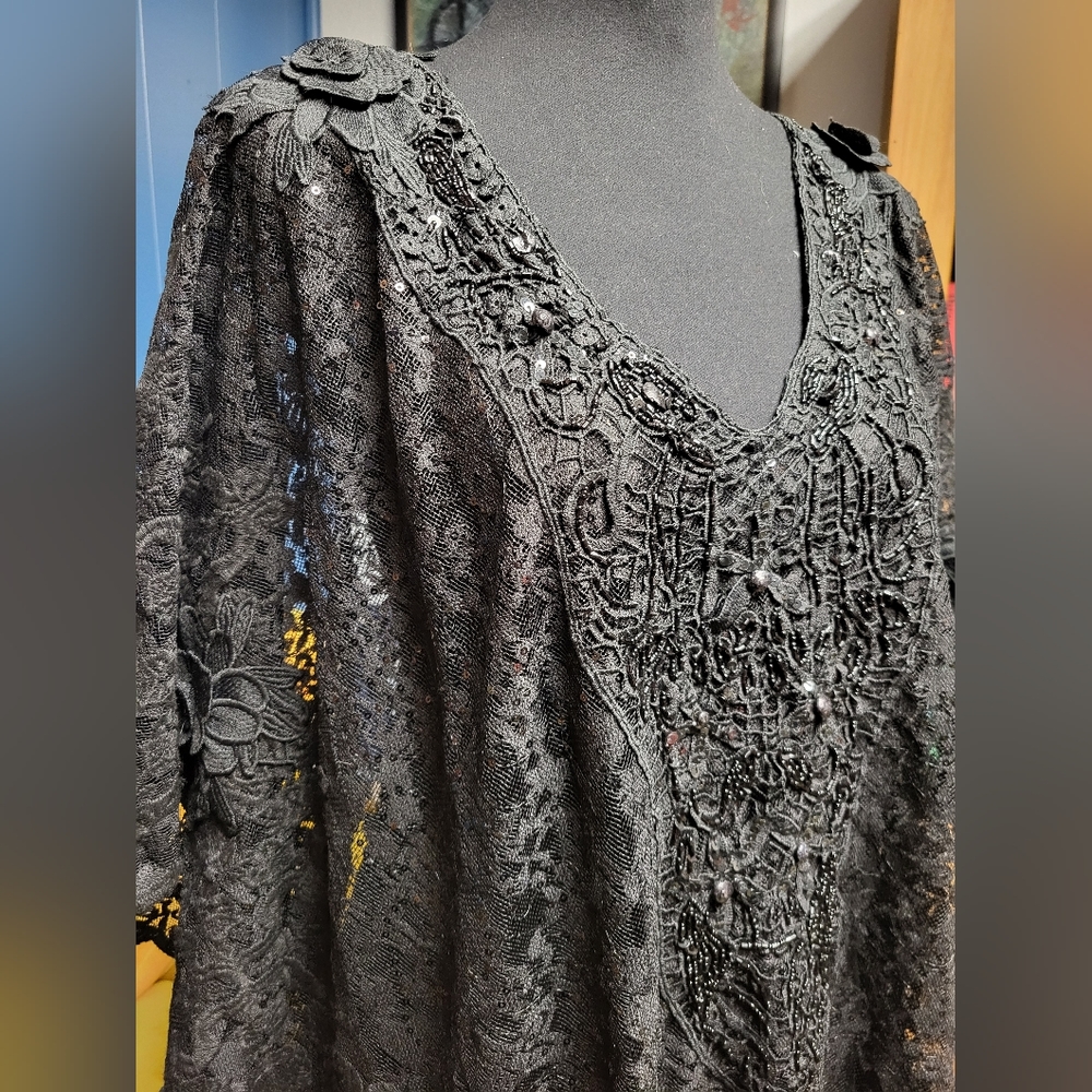 Beatnik Philosophy Lace & Bead Kaftan - Picture 6 of 11